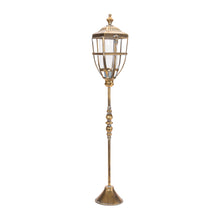 Load image into Gallery viewer, Distressed Metal Lantern Post with Glass Insert 36"H
