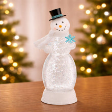 Load image into Gallery viewer, LED Snowman Snow Globe 13"H