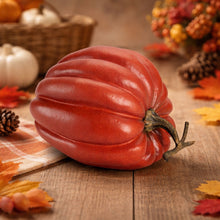 Load image into Gallery viewer, Rustic Ribbed Decorative Pumpkin 12.5"H
