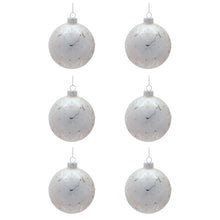 Load image into Gallery viewer, Glass Ball Ornaments with Snowflake (Set of 6)
