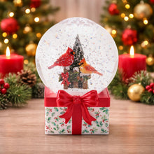 Load image into Gallery viewer, LED Cardinal Snow Globe 6.5"H