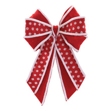 Load image into Gallery viewer, Polka Dot Bow Ornament (Set of 2)