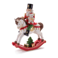 Load image into Gallery viewer, Nutcracker on Rocking Horse Figurine 9.25"H