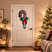 Load image into Gallery viewer, Hanging Candy Cane with Holly Ekkolight 35"H