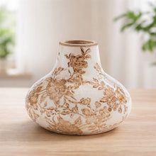 Load image into Gallery viewer, Floral Pattern Ceramic Vase 4"H