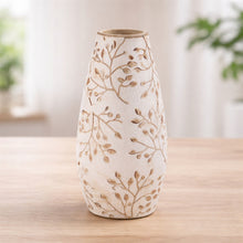 Load image into Gallery viewer, Botanical Pattern Ceramic Vase 8"H