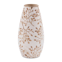 Load image into Gallery viewer, Botanical Pattern Ceramic Vase 8"H