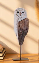 Load image into Gallery viewer, Rustic Wooden Owl Sculpture 14"H