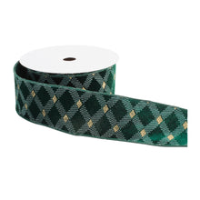 Load image into Gallery viewer, Diamond Lattice Wired Nylon/Polyester Ribbon 2.5" x 10 Yds.