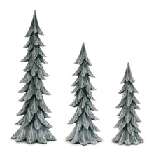 Load image into Gallery viewer, Glittered Pine Tree (Set of 3)