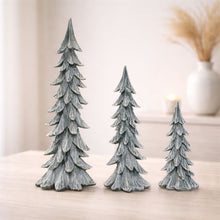 Load image into Gallery viewer, Glittered Pine Tree (Set of 3)