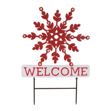 Load image into Gallery viewer, LED Snowflake Welcome Planter Stake