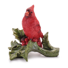 Load image into Gallery viewer, Cardinal Bird on Holly Branch (Set of 2)