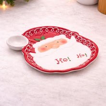 Load image into Gallery viewer, Santa ÒHo Ho HoÓ Ceramic Plate (Set of 2)