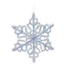 Load image into Gallery viewer, LED Hanging Tinsel Snowflake 31.5"H