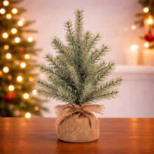 Load image into Gallery viewer, Glittered Pine Tree in Burlap 18"H