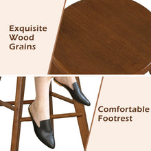 Load image into Gallery viewer, 2 Set of 24.5 Inch Counter Height Bar Stool with Rubber Wood Frame