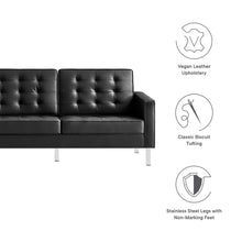 Load image into Gallery viewer, Loft Tufted Vegan Leather Sofa by Modway