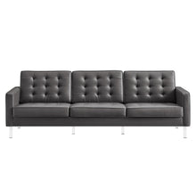 Load image into Gallery viewer, Loft Tufted Vegan Leather Sofa by Modway