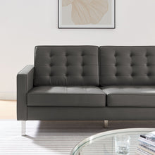 Load image into Gallery viewer, Loft Tufted Vegan Leather Sofa by Modway