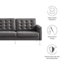 Load image into Gallery viewer, Loft Tufted Vegan Leather Sofa by Modway