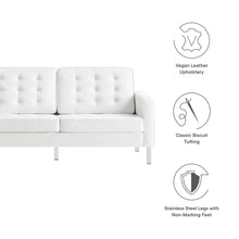 Load image into Gallery viewer, Loft Tufted Vegan Leather Sofa by Modway