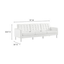 Load image into Gallery viewer, Loft Tufted Vegan Leather Sofa by Modway