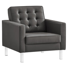Load image into Gallery viewer, Loft Tufted Vegan Leather Armchair by Modway