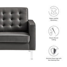 Load image into Gallery viewer, Loft Tufted Vegan Leather Armchair by Modway