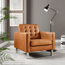 Load image into Gallery viewer, Loft Tufted Vegan Leather Armchair by Modway
