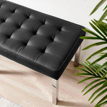 Load image into Gallery viewer, Loft Tufted Vegan Leather Bench by Modway