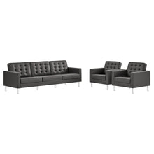 Load image into Gallery viewer, Loft 3-Piece Tufted Vegan Leather Furniture Set by Modway