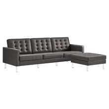 Load image into Gallery viewer, Loft Tufted Vegan Leather Sofa and Ottoman Set by Modway