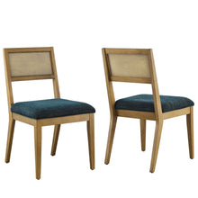 Load image into Gallery viewer, Nimba Faux Rattan Fabric Dining Chairs Set of 2 by Modway