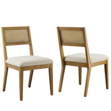 Load image into Gallery viewer, Nimba Faux Rattan Fabric Dining Chairs Set of 2 by Modway