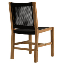 Load image into Gallery viewer, Vienna Outdoor Patio Teak and Rope Armless Dining Chairs Set of 2 by Modway