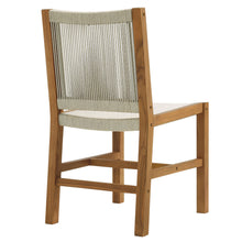 Load image into Gallery viewer, Vienna Outdoor Patio Teak and Rope Armless Dining Chairs Set of 2 by Modway