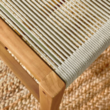 Load image into Gallery viewer, Vienna Outdoor Patio Teak and Rope Armless Dining Chairs Set of 2 by Modway