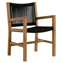 Load image into Gallery viewer, Vienna 3-Piece Outdoor Patio Teak and Rope Armchairs with Folding Side Table by Modway