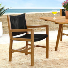Load image into Gallery viewer, Vienna Outdoor Patio Teak and Rope Dining Armchairs Set of 2 by Modway