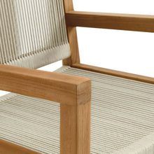 Load image into Gallery viewer, Vienna Outdoor Patio Teak and Rope Dining Armchairs Set of 2 by Modway