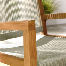 Load image into Gallery viewer, Vienna Outdoor Patio Teak and Rope Dining Armchairs Set of 2 by Modway