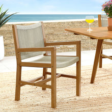 Load image into Gallery viewer, Vienna Outdoor Patio Teak and Rope Dining Armchairs Set of 2 by Modway