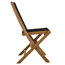 Load image into Gallery viewer, Vienna Outdoor Patio Teak and Rope Folding Chairs Set of 4 by Modway