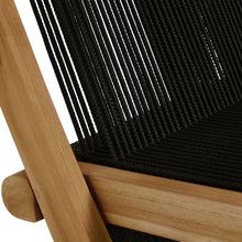 Load image into Gallery viewer, Vienna Outdoor Patio Teak and Rope Folding Chairs Set of 4 by Modway