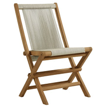 Load image into Gallery viewer, Vienna 5-Piece Outdoor Patio Teak Wood Dining Set with Rope Folding Chairs by Modway