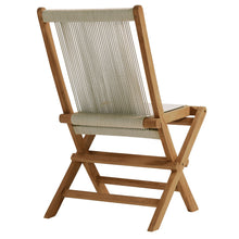 Load image into Gallery viewer, Vienna Outdoor Patio Teak and Rope Folding Chairs Set of 4 by Modway