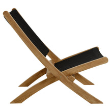 Load image into Gallery viewer, Vienna Outdoor Patio Teak and Rope Folding Accent Lounge Chair by Modway