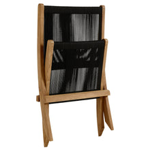 Load image into Gallery viewer, Vienna Outdoor Patio Teak and Rope Folding Accent Lounge Chair by Modway