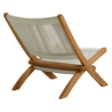 Load image into Gallery viewer, Vienna Outdoor Patio Teak and Rope Folding Accent Lounge Chair by Modway
